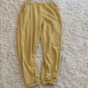 yellow joggers